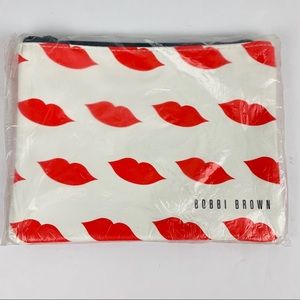 BOBBI BROWN Chic Red Lips Makeup Cosmetic Bag NWT